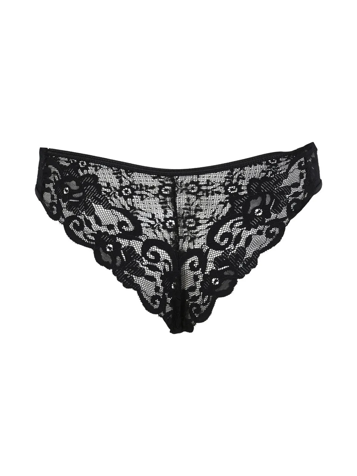 Intimami Coordinato intimo donna in pizzo con top e brasiliana - nero