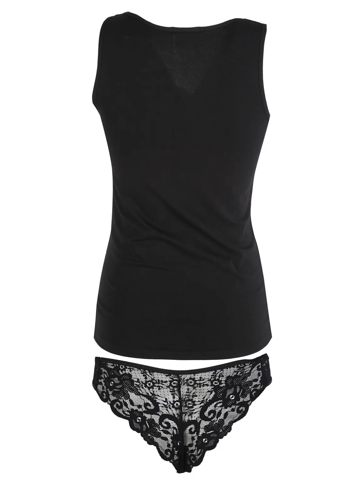 Intimami Coordinato intimo donna in pizzo con top e brasiliana - nero