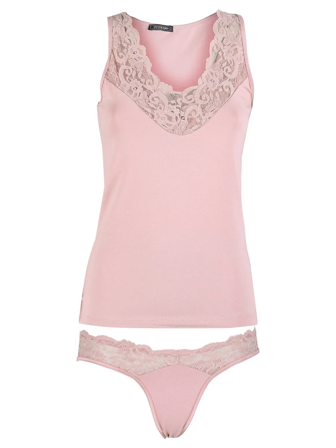 Intimami Coordinato intimo da donna in cotone con top e brasiliana