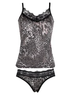 Intimami Coordinato intimo donna top e slip animalier