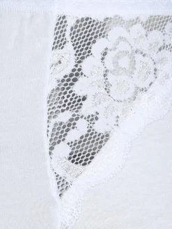 Intimami Culotte bianche in cotone con pizzo