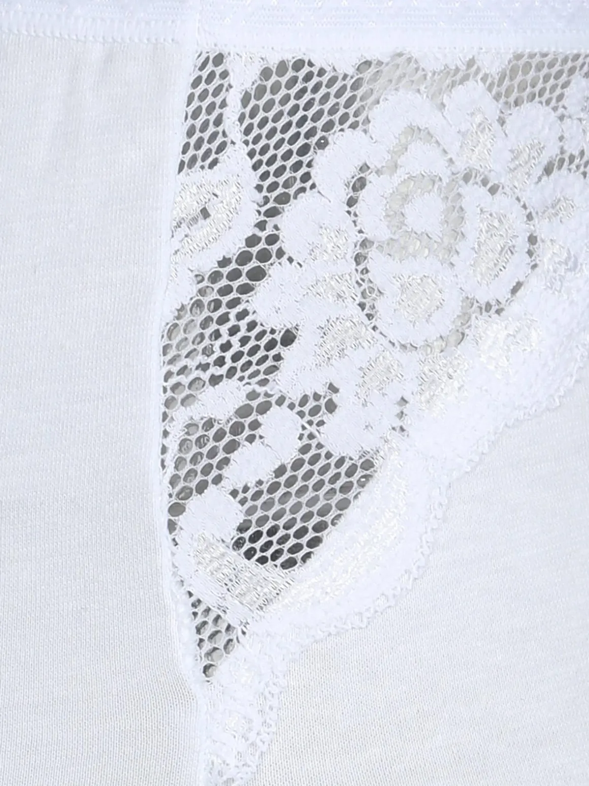 Intimami Culotte bianche in cotone con pizzo