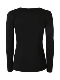 Intimami Maglia donna a maniche lunghe in ciniglia con inserti in tulle - bronzo
