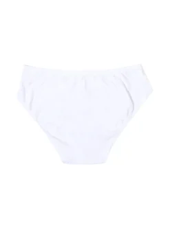 Intimami Slip donna in cotone bielastico con pizzo - bianco