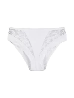 Intimami Slip donna in cotone con pizzo
