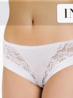 Intimami Slip donna in cotone con pizzo