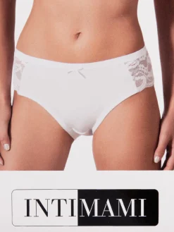 Intimami Slip in cotone con pizzo