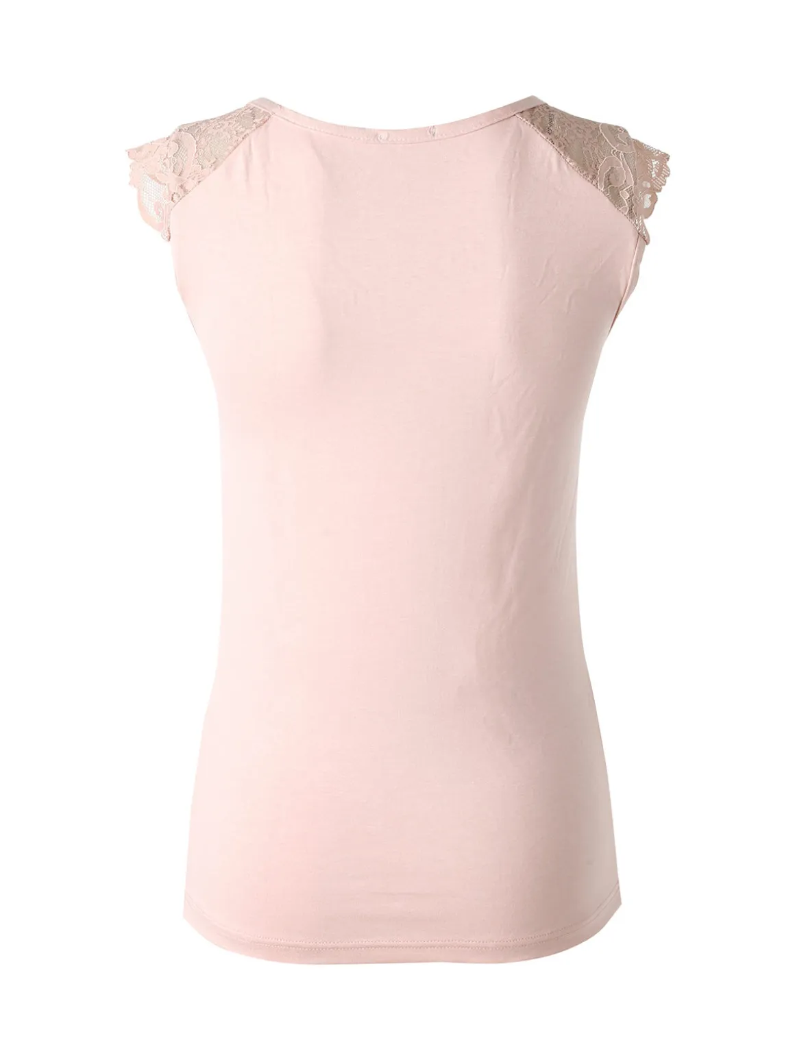 Intimami Top donna a spalla larga con scollo in pizzo - rosa