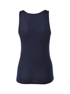 Intimami Top donna a spalla larga con scollo di pizzo - blu scuro