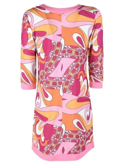 Intimami Vestitino donna con maniche a 3/4 e scollo a V