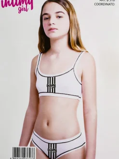 Intimy Girl Coordinato intimo bambina top+slip con stampa scritta