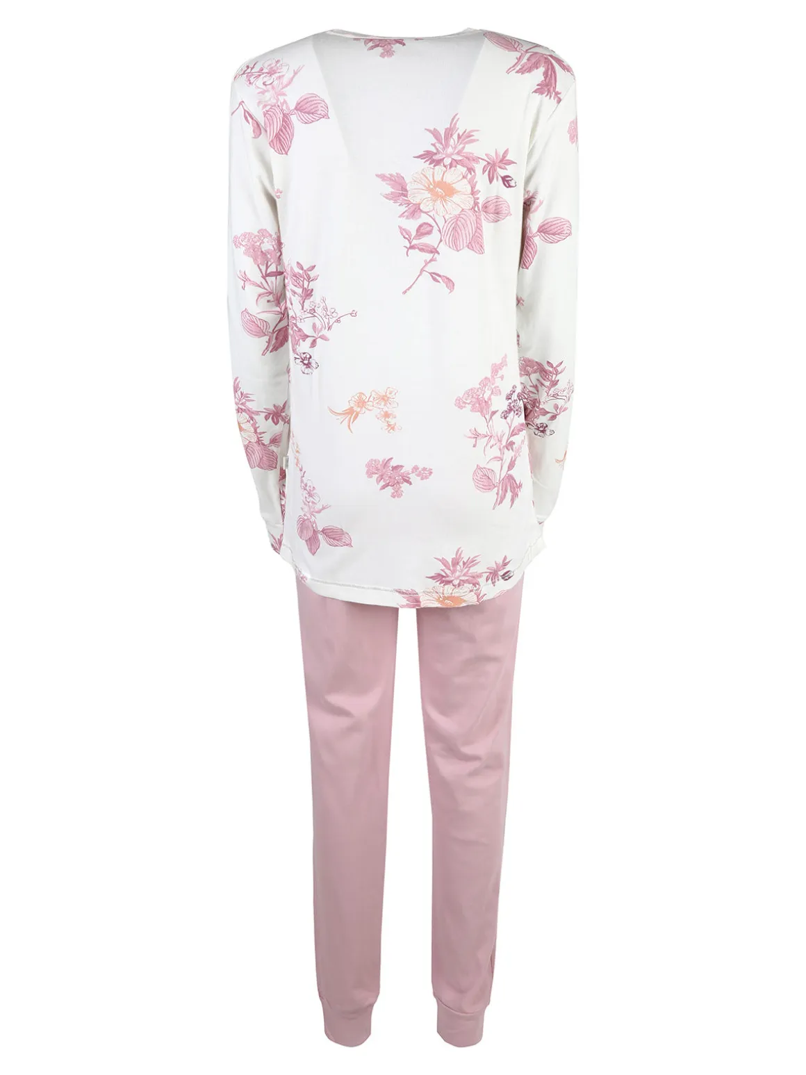 Irge Pigiama donna fiorato in cotone interlock - rosa