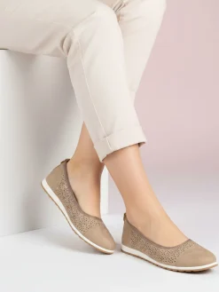 Italian Style Ballerine donna traforate - khaki