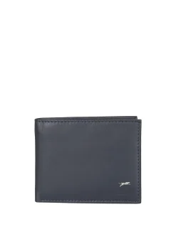 Jaguar Portafoglio da uomo in pelle con logo - blu