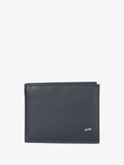 Jaguar Portafoglio da uomo in pelle con logo - blu
