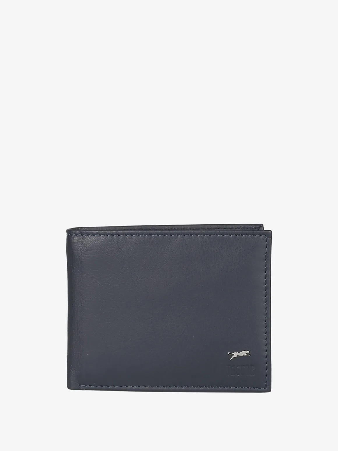 Jaguar Portafoglio da uomo in pelle con logo - blu