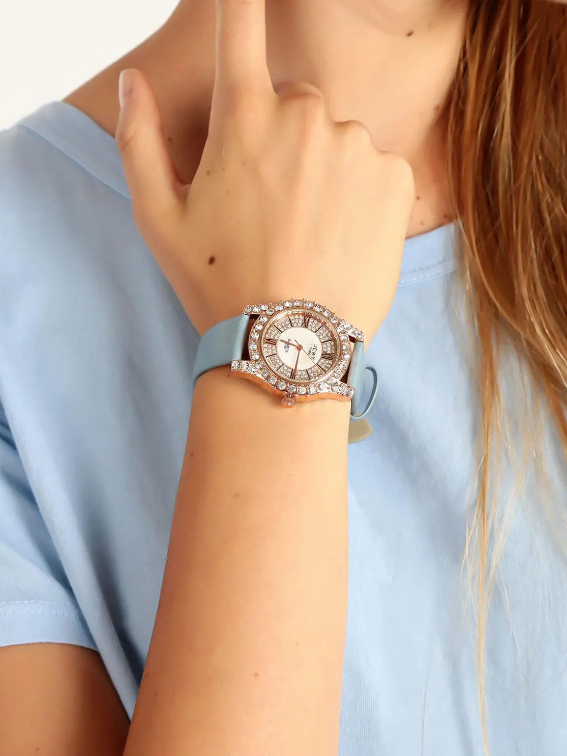 Jcky Orologio da polso con strass