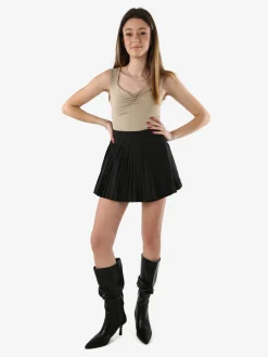 Jeans Louise Francoise Gonna a pantalone da donna plissettato - nero