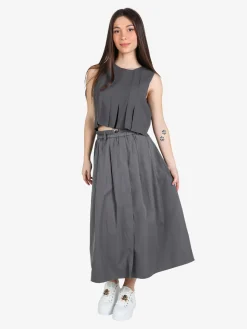 Jeans Louise Francoise Gonna donna midi a vita alta con cintura in vita