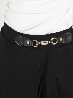 Jeans Louise Francoise Gonna a pantalone con dettaglio strass - nero