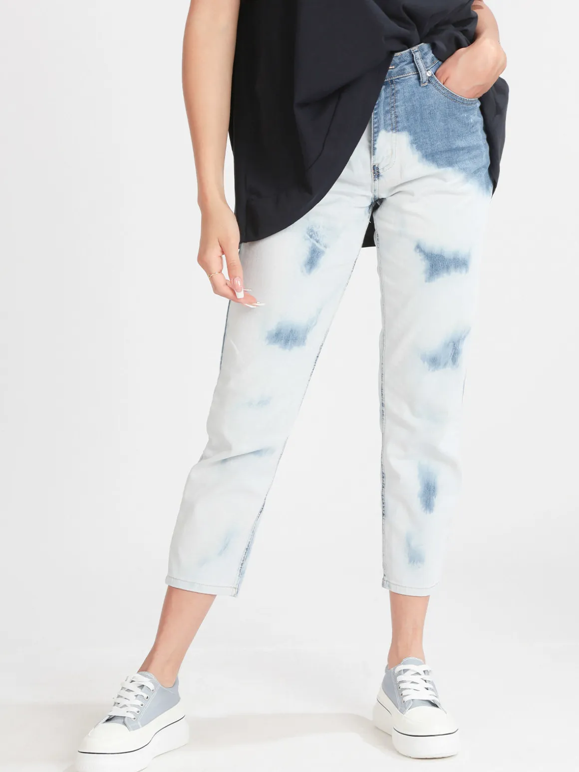 Jeans Louise Francoise Jeans donna baggy sfumati