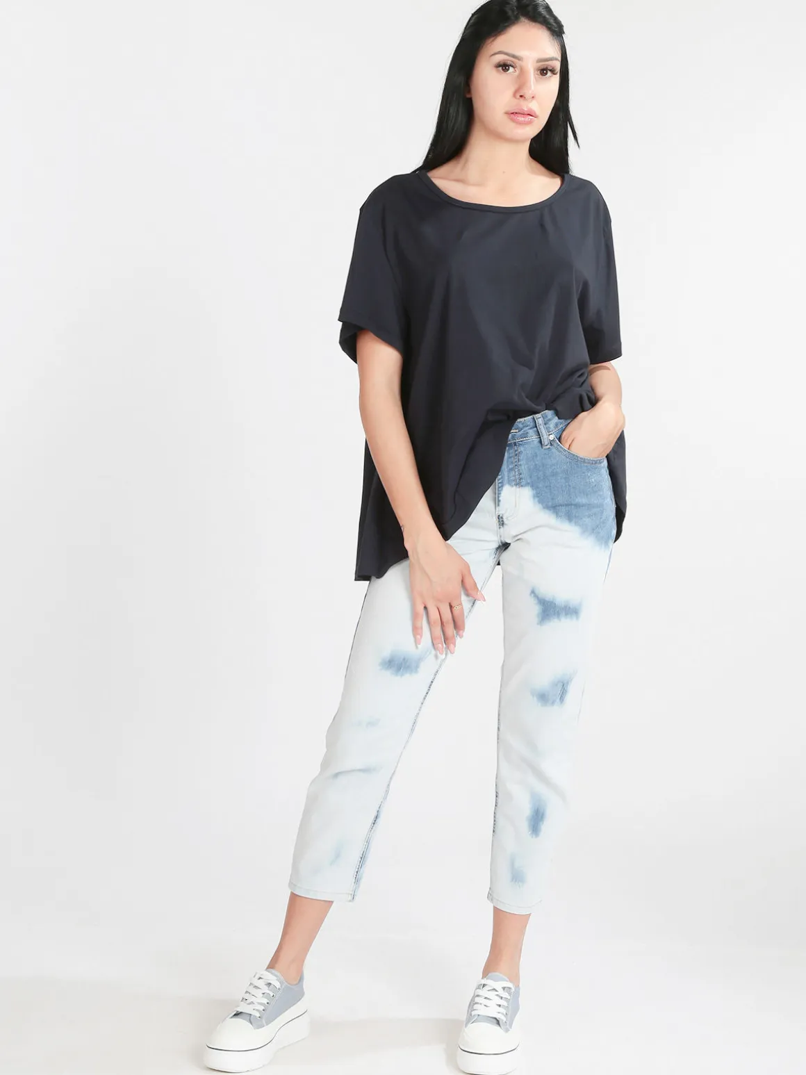 Jeans Louise Francoise Jeans donna baggy sfumati