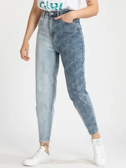 Jeans Louise Francoise Jeans slouchy da donna bicolore