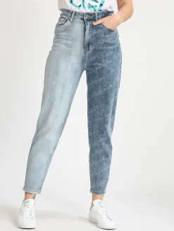 Jeans Louise Francoise Jeans slouchy da donna bicolore