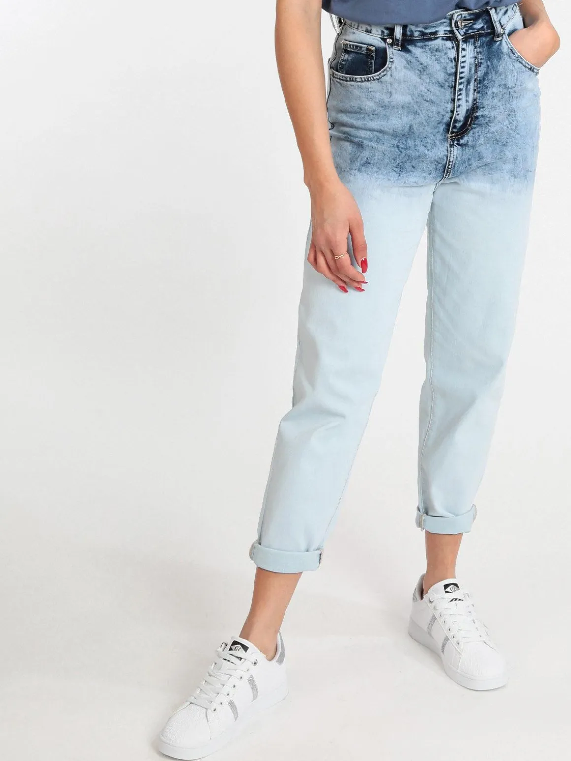 Jeans Louise Francoise Jeans donna carrot fit cavallo bassobolla