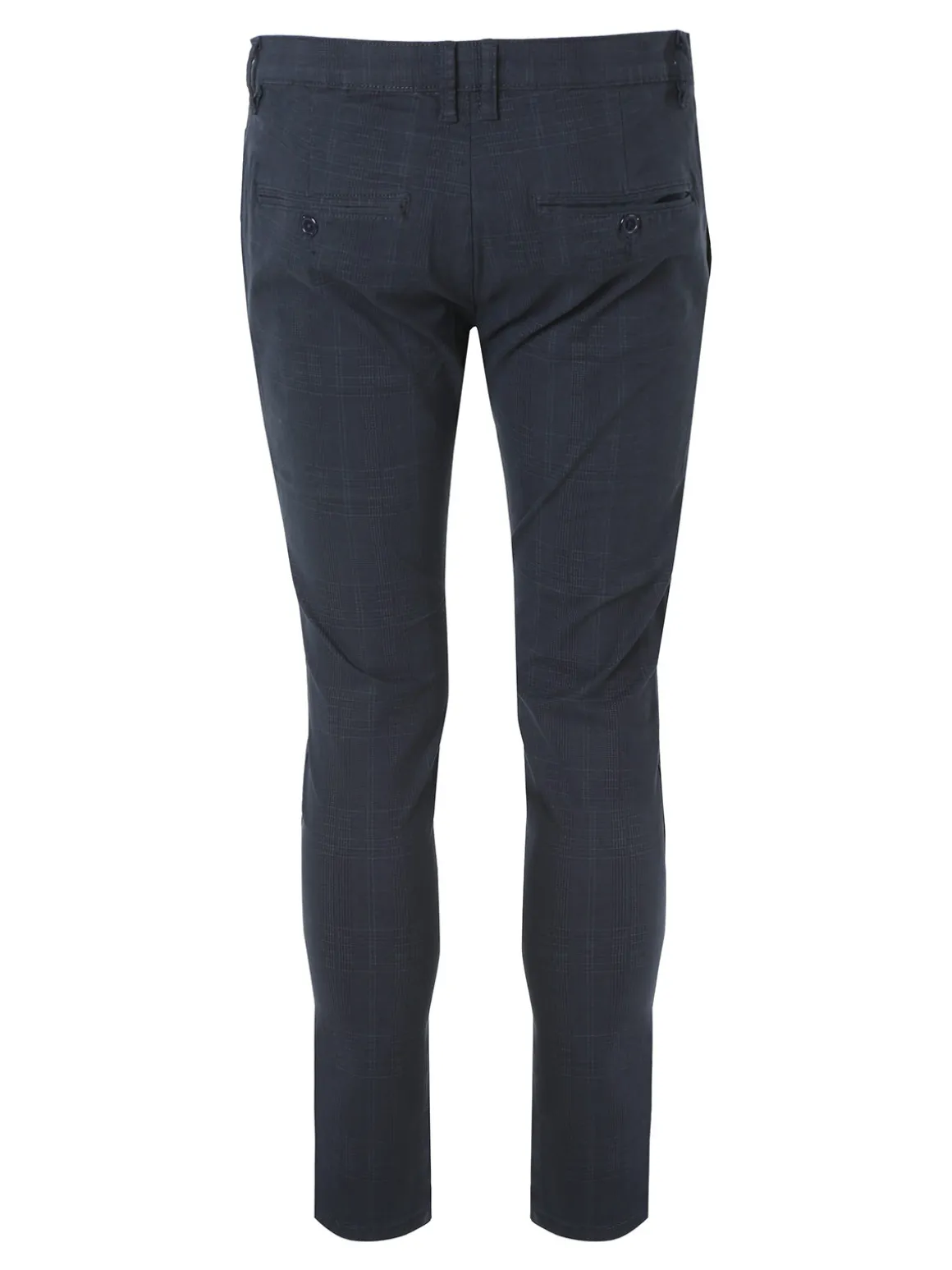 Jeans Yesed Pantaloni casual da uomo slim fit in cotone con stampa principe di galles - blu scuro
