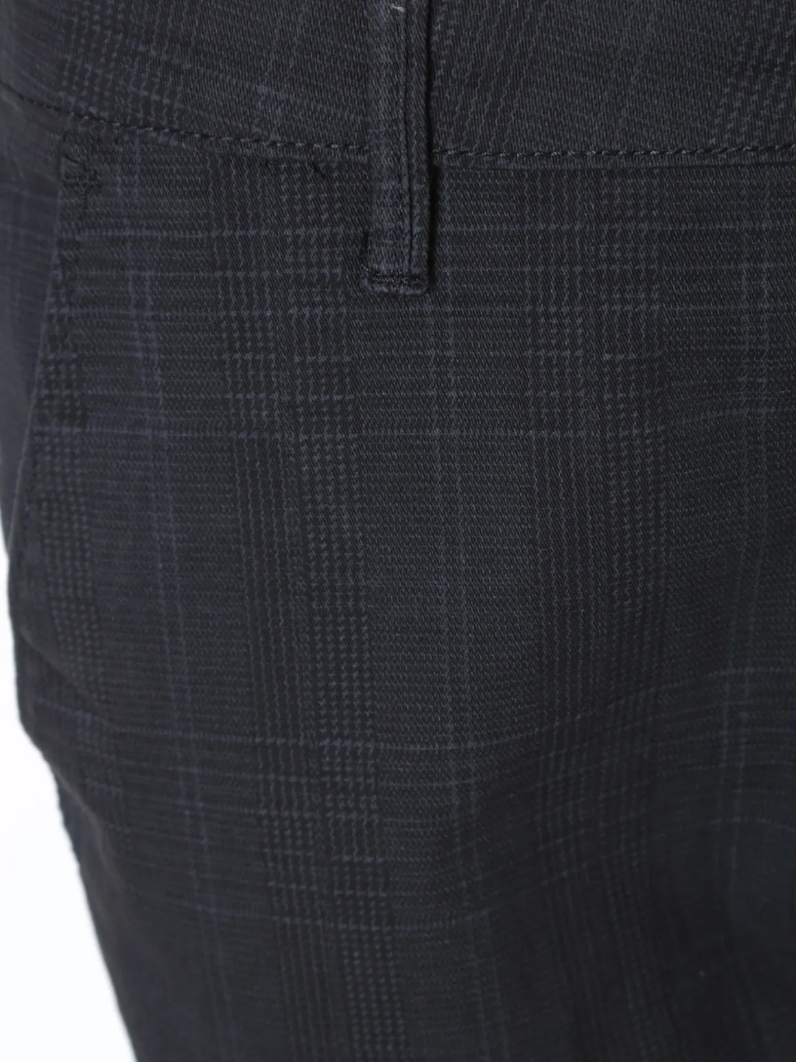 Jeans Yesed Pantaloni casual da uomo slim fit in cotone con stampa principe di galles - nero