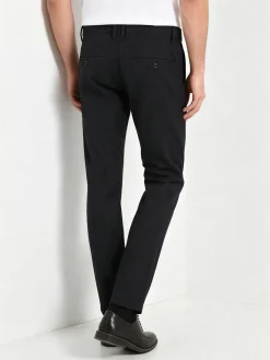 Jeans Yesed Pantaloni da uomo slim fit in cotone con stampa texture - nero