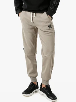 Jeans Yesed Pantaloni sportivi da uomo con coulisse e polsini - fango