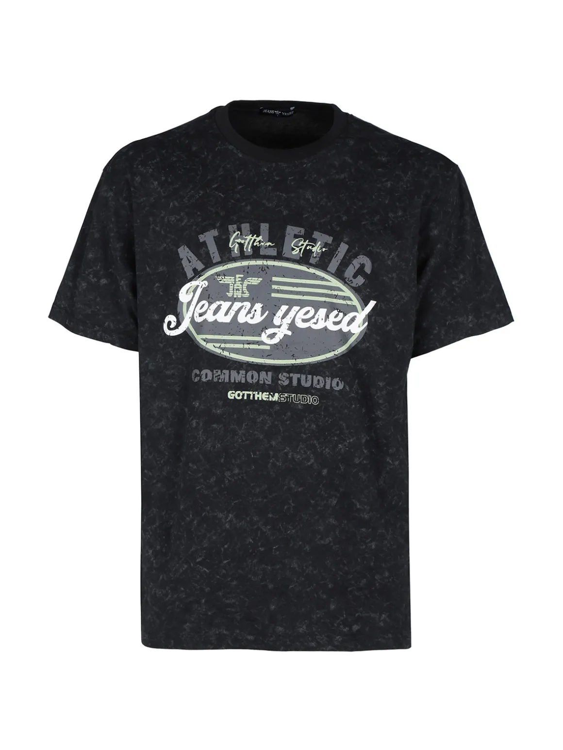 Jeans Yesed T-shirt girocollo da uomo in cotone con stampa