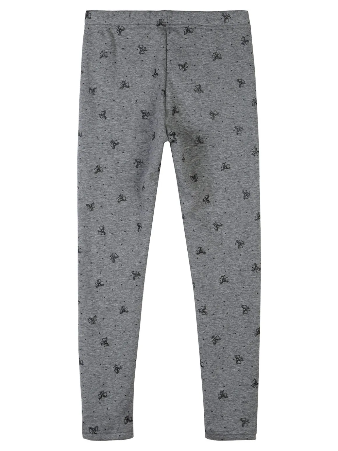 Jebellina Leggings da bambina fiocchi glitter con interno felpato - grigio