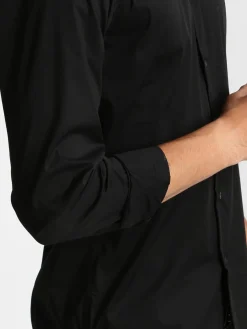 J.E. Mc Collum Camicia nera a maniche lunghe classic fit