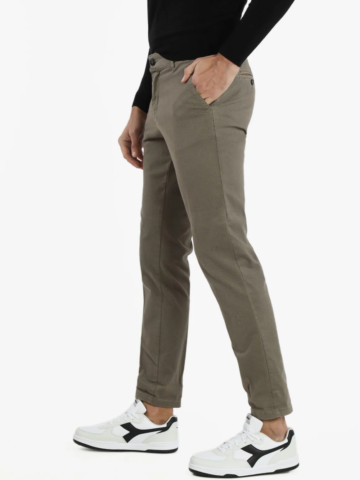 J.E. Mc Collum Pantaloni slim fit da uomo in cotone taglie grandi