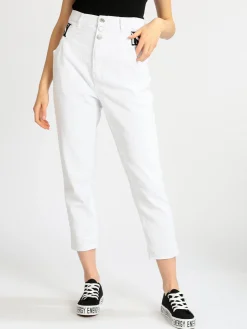 Jessy'S Chic Jeans bianco donna con cavallo basso