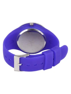 Jk Orologio da polso in gomma con strass