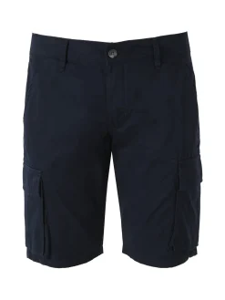 Johnny Looper Bermuda cargo da uomo in cotone - blu scuro