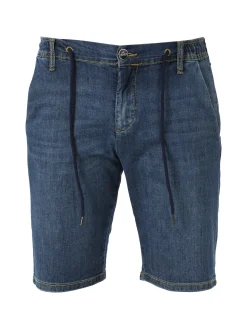Johnny Looper Bermuda da uomo con coulisse - jeans
