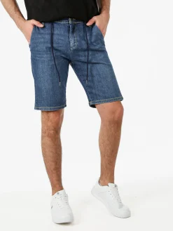 Johnny Looper Bermuda da uomo con coulisse - jeans