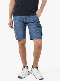 Johnny Looper Bermuda da uomo cargo slim fit - jeans