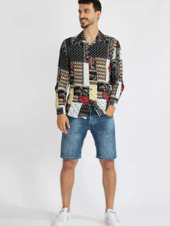 Johnny Looper Bermuda in jeans uomo