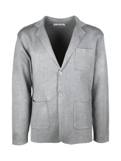 Johnny Looper Blazer da uomo in maglia con bottoni