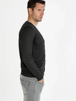 Johnny Looper Cardigan uomo in maglia con bottoni
