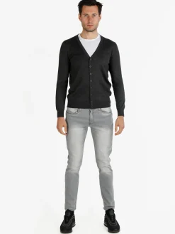 Johnny Looper Cardigan uomo in maglia con bottoni