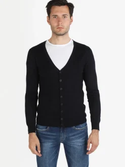 Johnny Looper Cardigan uomo in maglia con bottoni
