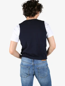 Johnny Looper Gilet da uomo in cotone con bottoni