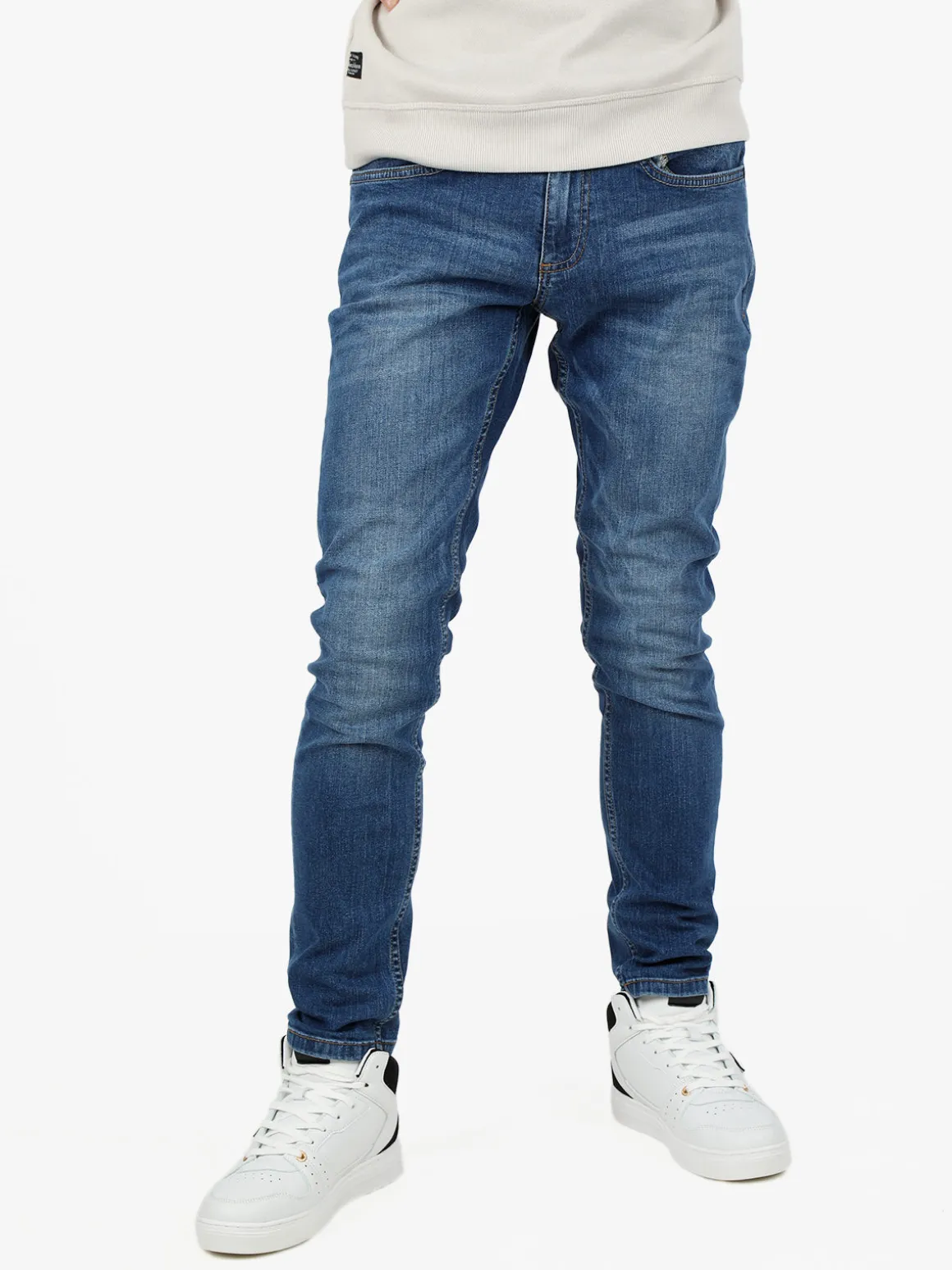 Johnny Looper Jeans da uomo slim fit a vita bassa